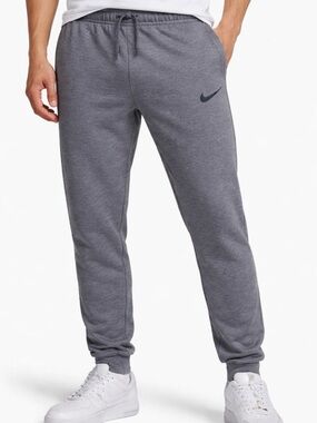 Nike Dri-FIT Taper Fleece Training Pants - Smoke Grey - Size Medium